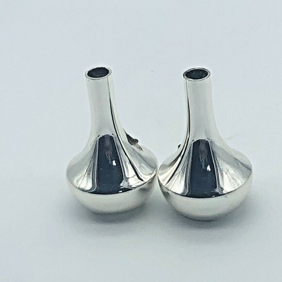 Mid Century Silver Onion Tiny Taper Candle Holder Set Quist Danish West Germany - Picture 2 of 11